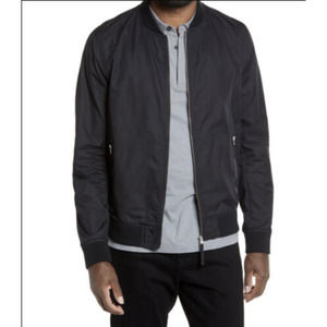 Allsaints Mens Udan Bomber Jacket Medium Black NWT